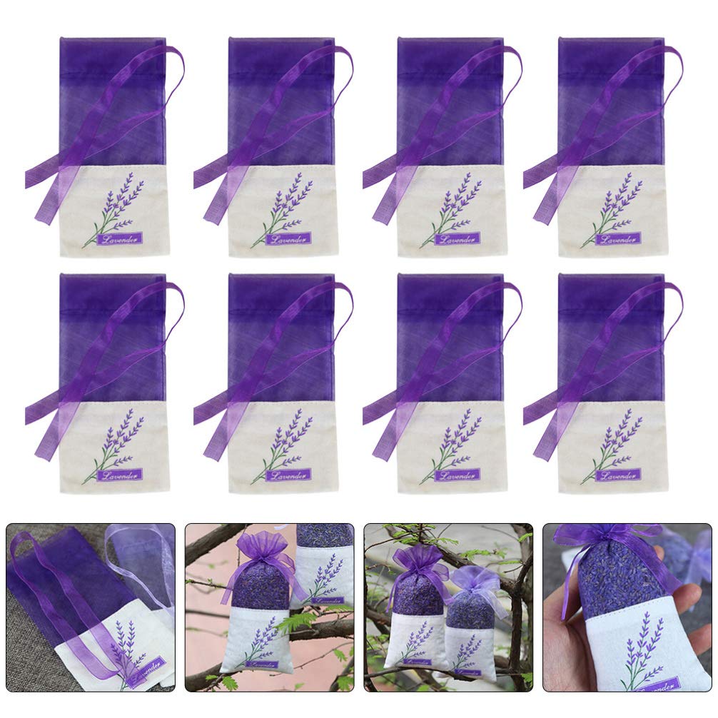 15pcs Empty Lavender Sachet Bags - Purple Mesh Fragrance Pouch for Jewelry, Drawer & Closet Freshener | Hemoton Dried Herb Sachets for Aromatherapy & Home Decor