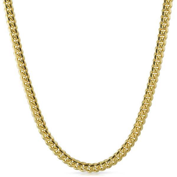 14K Gold Plated 7mm Italian 925 Sterling Silver Cuban Link Chain - Perfect for Men's & Women's Layered Necklaces, Gifts & Everyday Jewelry