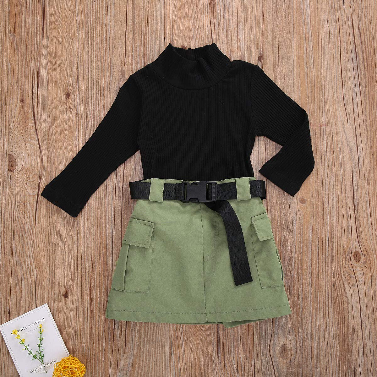 Newborn Baby Girl Outfits - Soft Long Sleeve Solid Sweater Top & Adorable Button Mini Skirt 2-Piece Set | Cute Winter Clothes for Photoshoots, Family Gatherings & Special Occasions