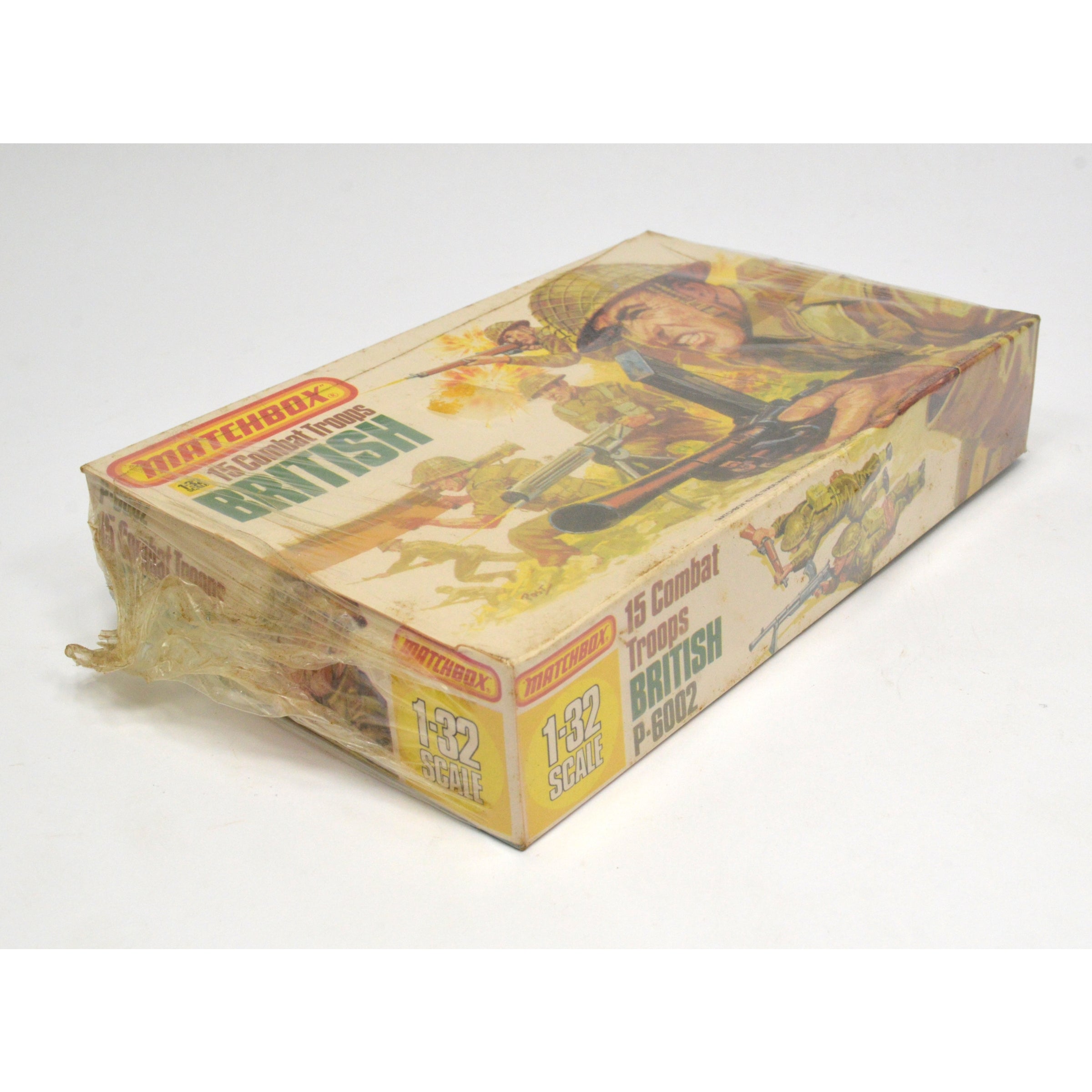 Vintage MATCHBOX 1:32 Scale British Combat Troops Toy Soldiers Set - 15 Pieces #P6002 (Sealed, 1983 Edition) | Collectible Military Miniatures for Display & Wargaming Scenarios