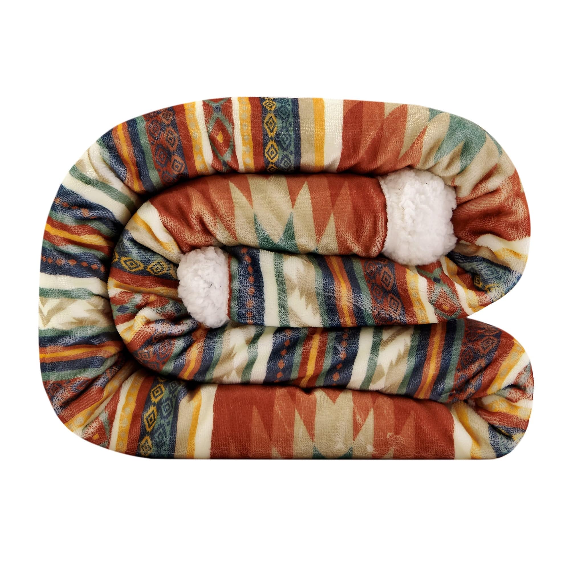 Del Sol Sherpa Campfire Sherpa Throw Blanket - Soft Cozy Flannel Plaid Outdoor Camping Picnic Travel Wrap for Cold Weather - Perfect for Camping, Hiking, and Home Use