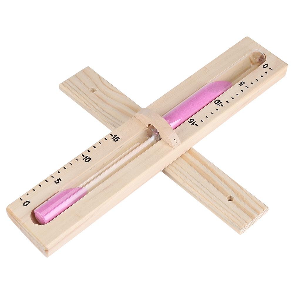 15 Minute Wooden Hourglass Sand Timer - Rotating Sand Clock for Sauna, Spa & Relaxation - Heat Resistant Sandglass - Perfect for Meditation, Yoga & Home Décor