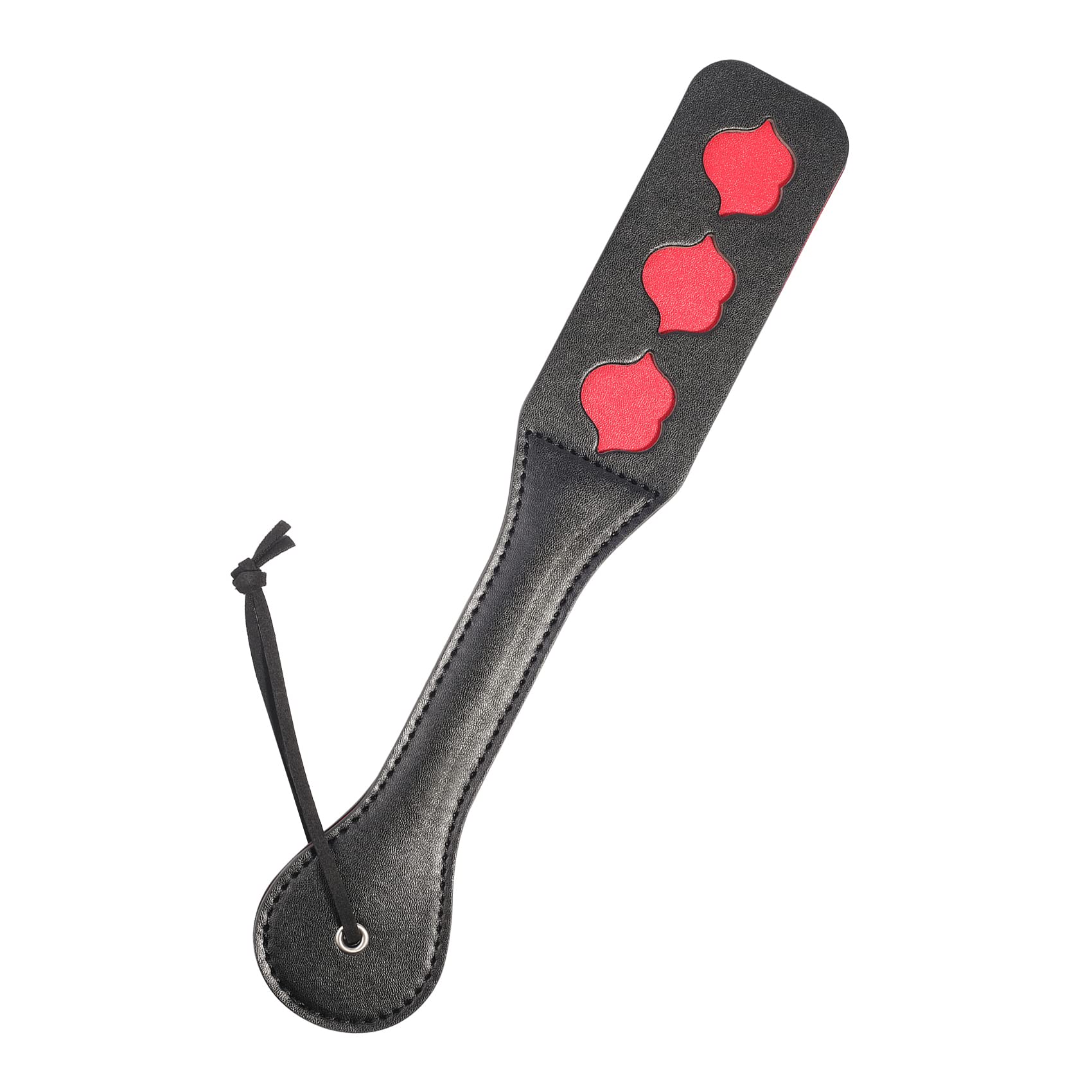 12.8 Inch Faux Leather Spanking Paddle for BDSM & Adult Play - Sexy Lips Design for Couples & Sensual Exploration - Perfect for Roleplay, Foreplay & Intimate Bonding