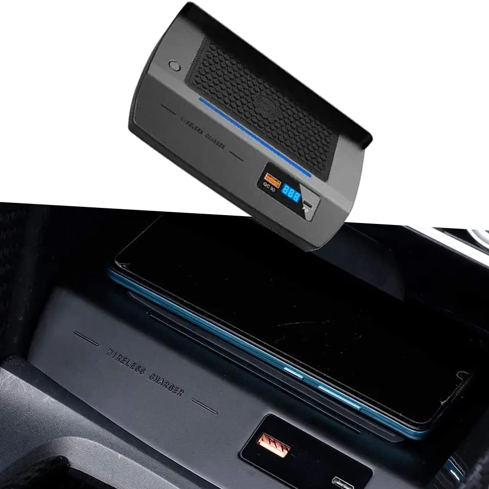 Wireless Car Charger for Honda Civic 2017-2021 - Qi-Certified Fast Charging Pad with USB Port - Compatible with iPhone 15/14/13, Samsung Galaxy S23/S22 - Perfect for 10th Gen Civic Center Console - Ideal for Commuting & Road Trips