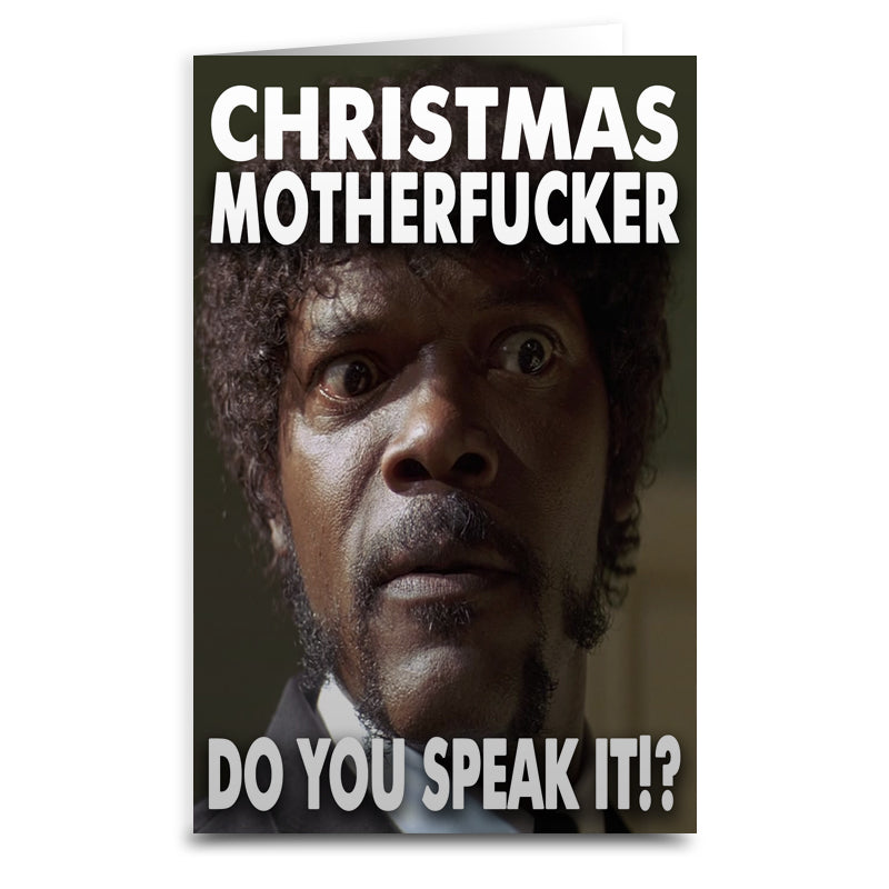 Pulp Fiction Christmas Motherf*cker Greeting Card - Funny Holiday Card for Movie Fans - Perfect for Friends, Family & Office Gifts