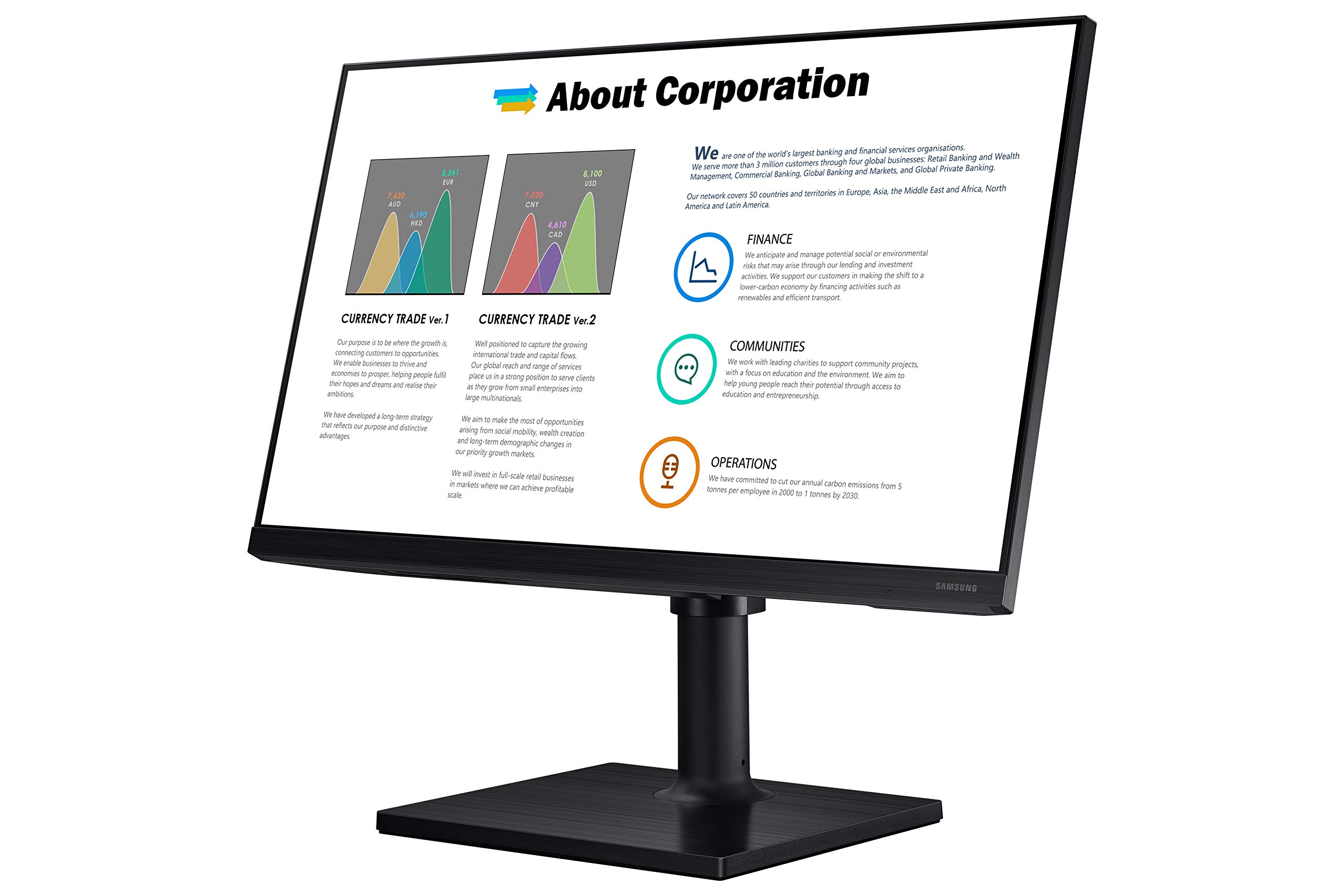 SAMSUNG FT45 Series 22-Inch FHD 1080p IPS Computer Monitor - 75Hz Refresh Rate, HDMI & DisplayPort, USB Hub, Height Adjustable Stand, 3-Year Warranty (LF22T454FQNXGO, Black) - Perfect for Home Office, Gaming & Multimedia