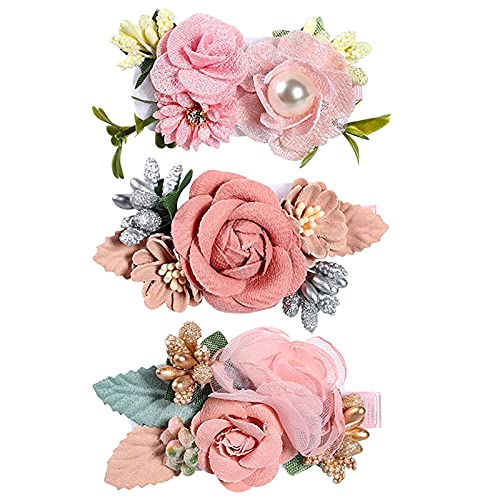 Baby Hair Flower Clips Set - Girls Bow Hair Accessories for Toddlers & Parties