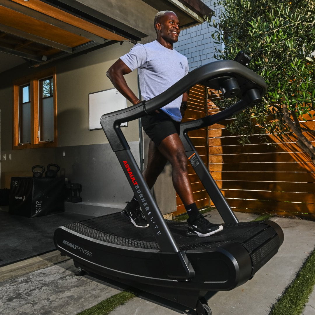 Assault Fitness AssaultRunner Elite - High-End Curved Treadmill for Home & Gym Workouts - Perfect for HIIT, Cardio & Endurance Training
