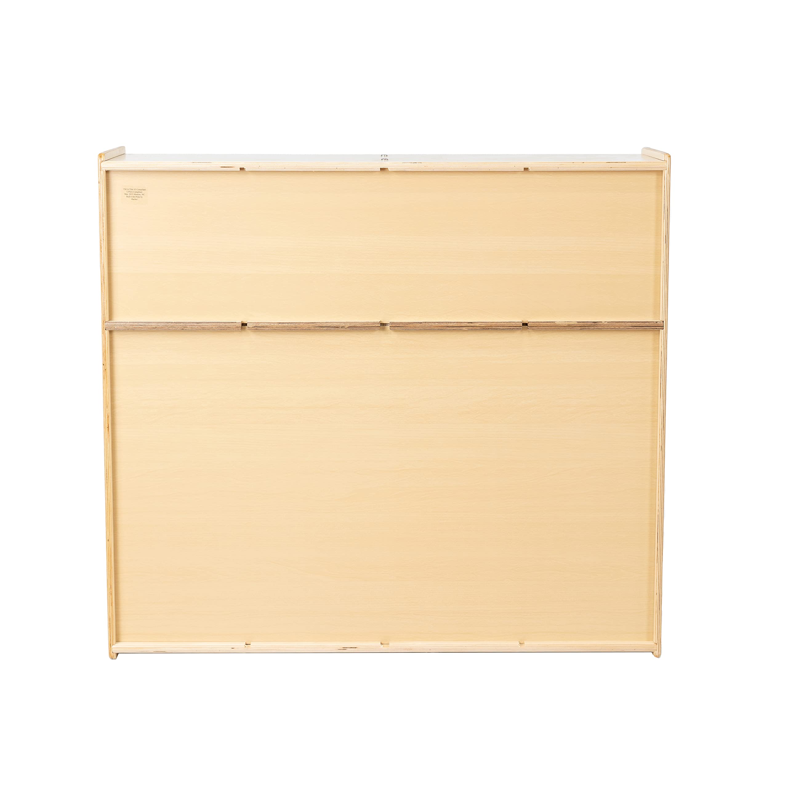 Montessori 4-Section Cubby Coat Rack with Hooks - Kids Backpack Hanger & School Locker Organizer - Storage Shelf for Daycare, Classroom, Nursery & Mudroom Organization