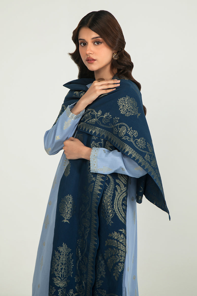 MAJESTIC CHARM 3-Piece Cotton Jacquard Suit Set for Women | Elegant Formal Wear for Weddings, Parties & Special Occasions