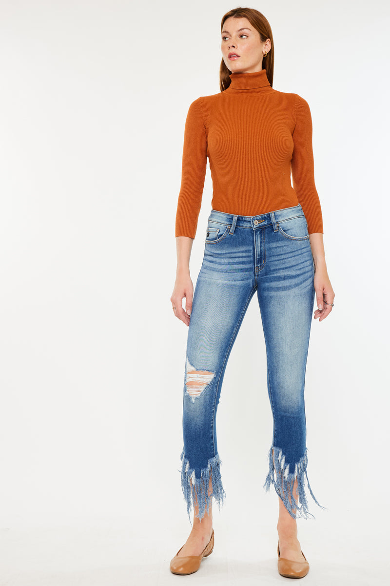 Leslie Mid Rise Ankle Skinny Jeans for Women - Stretch Denim Pants, Slim Fit, Comfortable Everyday Wear | Perfect for Casual Outfits, Office & Date Nights