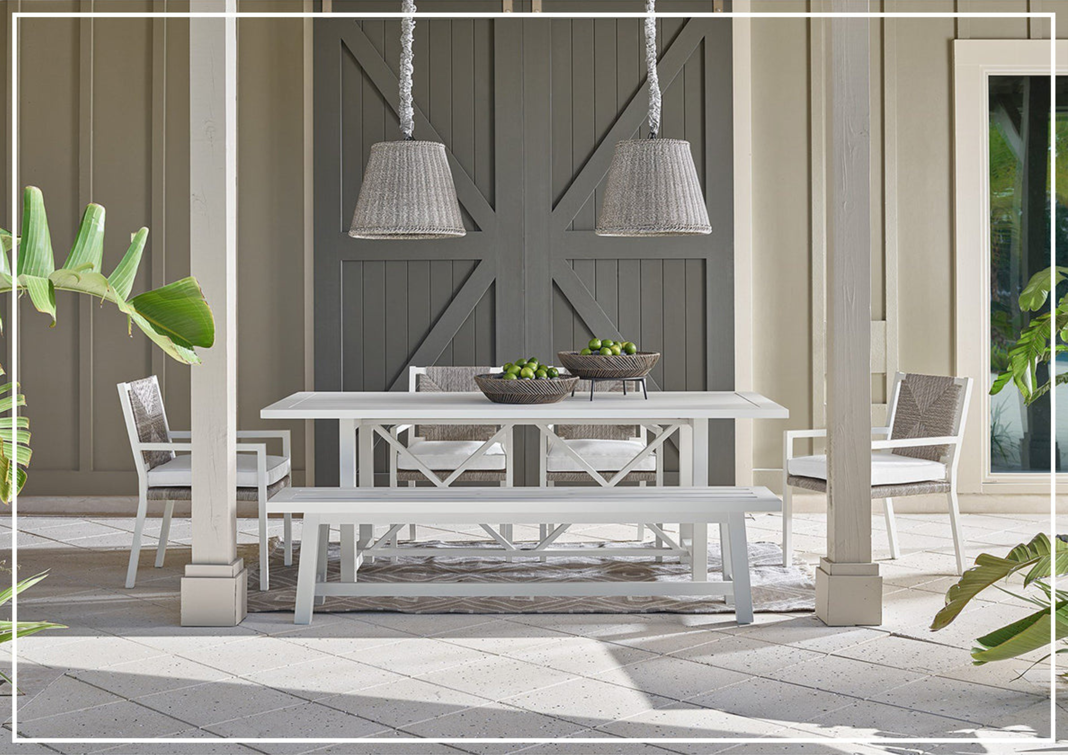 Tybee Outdoor Dining Chair - Greige Wicker Finish Universal Furniture for Coastal Living - Perfect for Patio, Deck, Poolside & Beach House Dining Areas