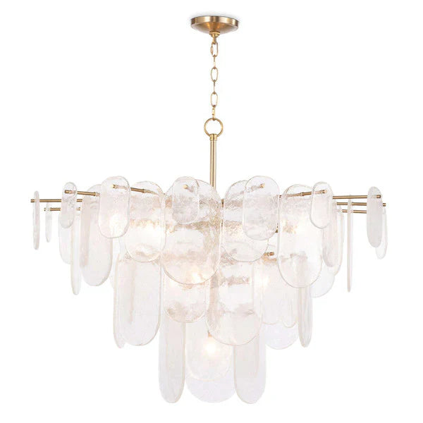 Elegant Evan Crystal Glass Chandelier - Modern Ceiling Light Fixture for Dining Room, Living Room, Bedroom & Entryway | Dimmable LED Lighting for Home Decor & Wedding Venues