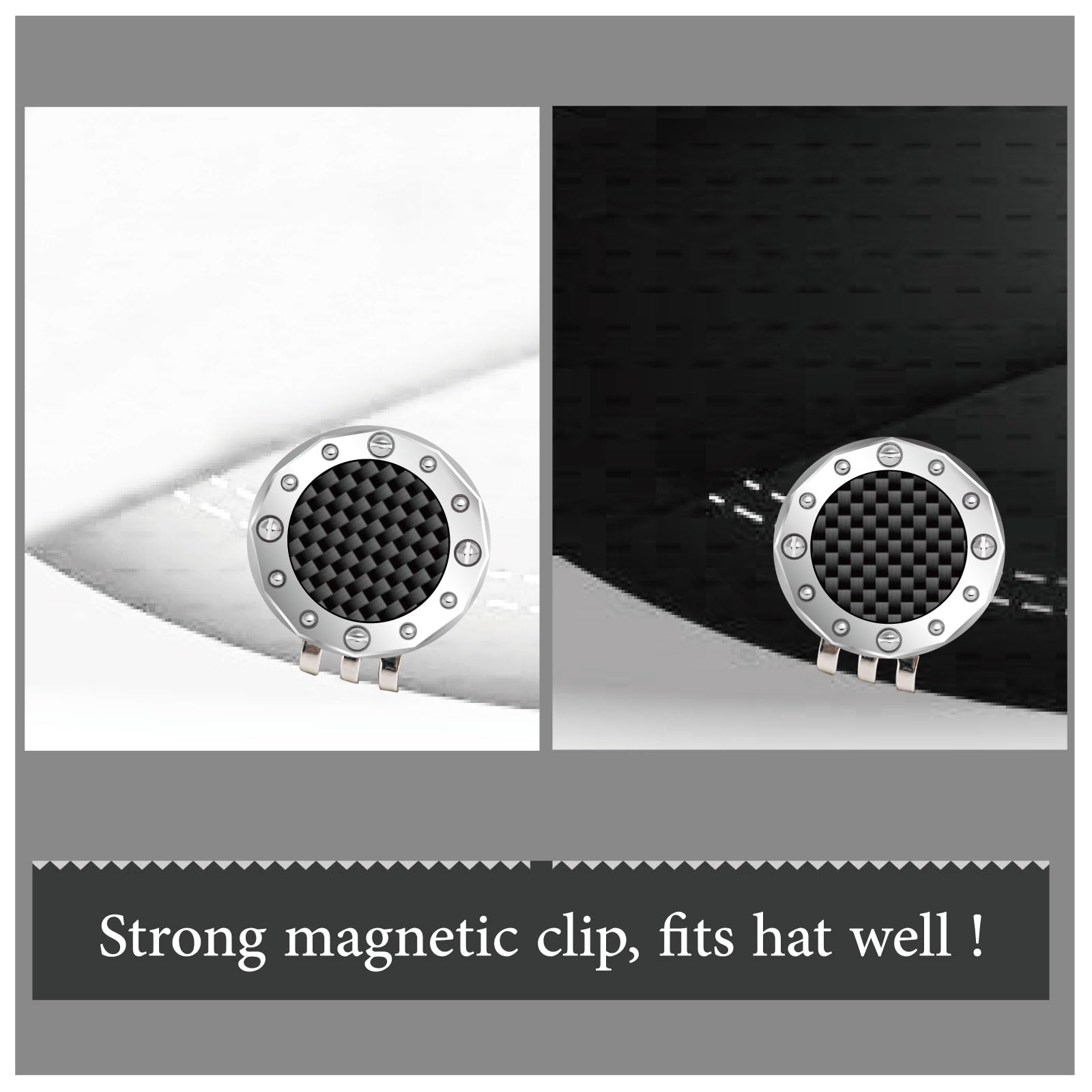 Premium Carbon Fiber Golf Ball Marker Bracelet - Stylish & Durable Golf Accessories for Men & Women - Perfect Golf Gift for Players - Ideal for Course Play & Practice Sessions