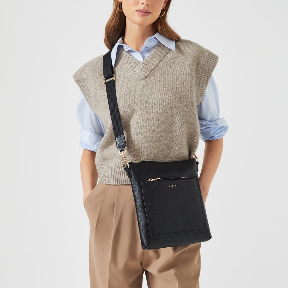 RADLEY London Sunny Dene Small Ziptop Crossbody Bag for Women - Stylish Leather Purse with Adjustable Strap, Perfect for Travel, Shopping & Everyday Use
