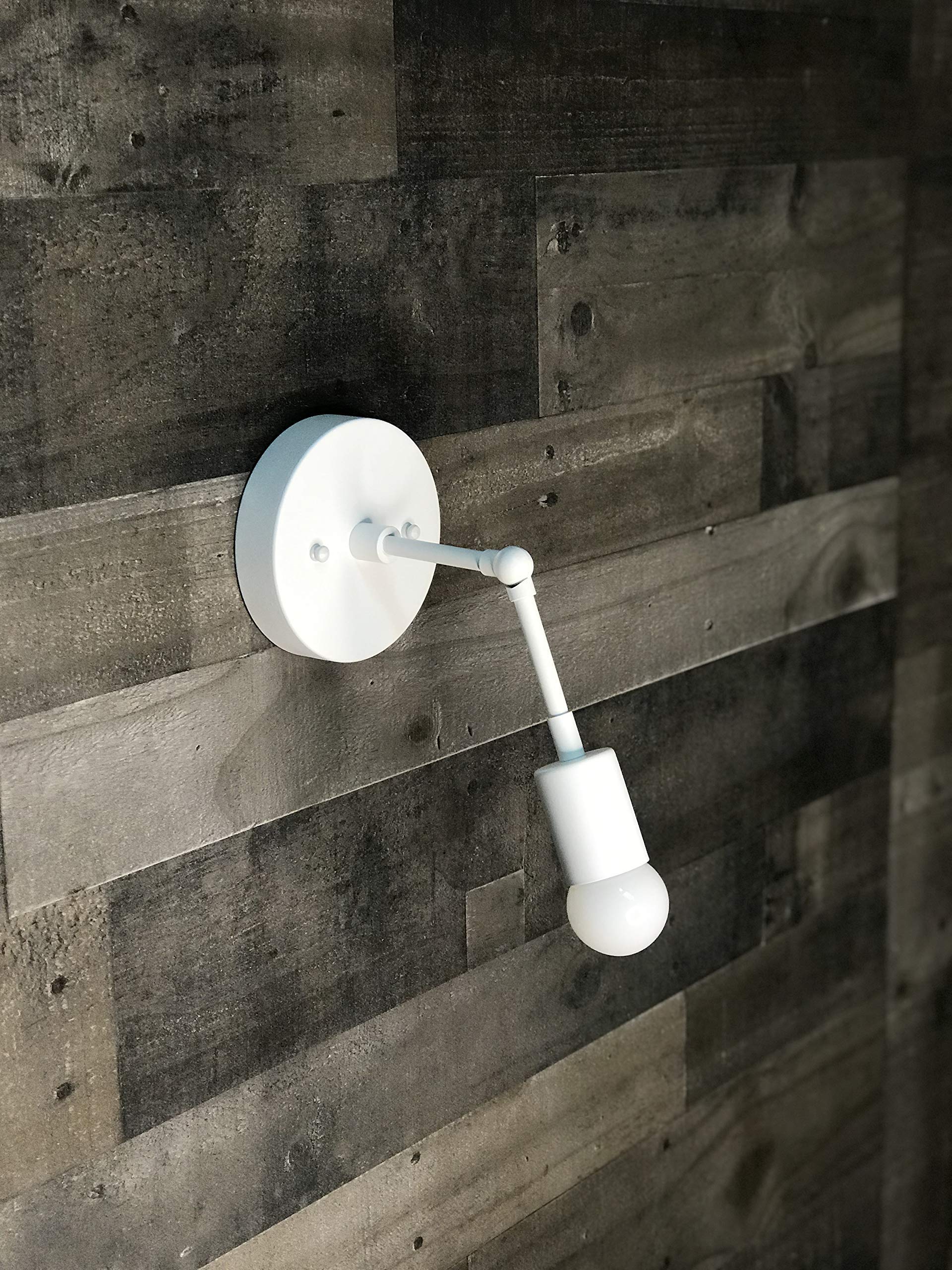 Adjustable Single Light Wall Sconce - Mid Century Modern Vanity Lighting for Bathroom & Bedroom - Industrial Contemporary Design with Dimmable Function