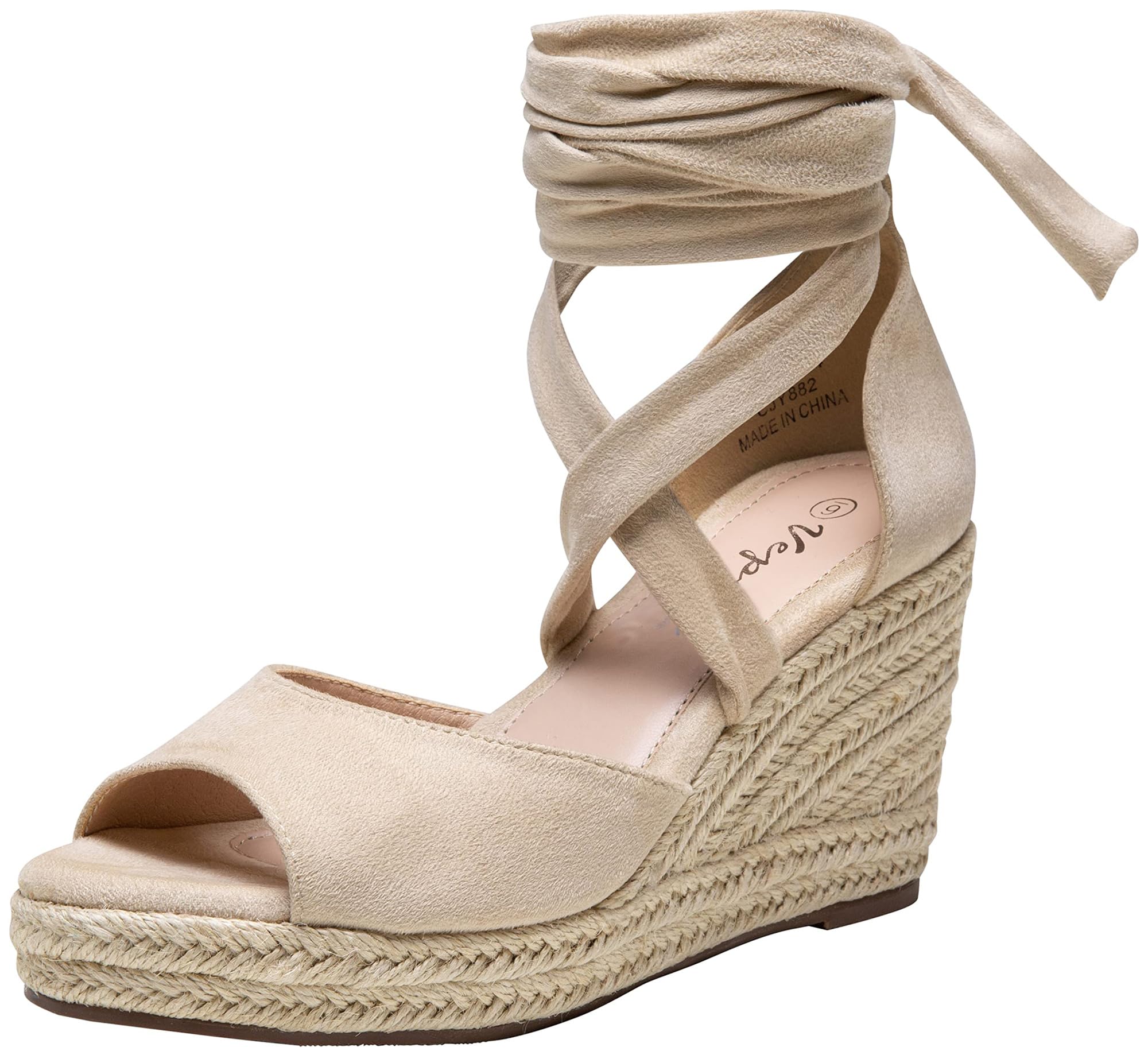 Vepose Women's Platform Wedge Sandals - Open Toe Espadrilles with Lace-Up Design | Comfortable High Heel Summer Sandals for Beach, Party & Casual Wear