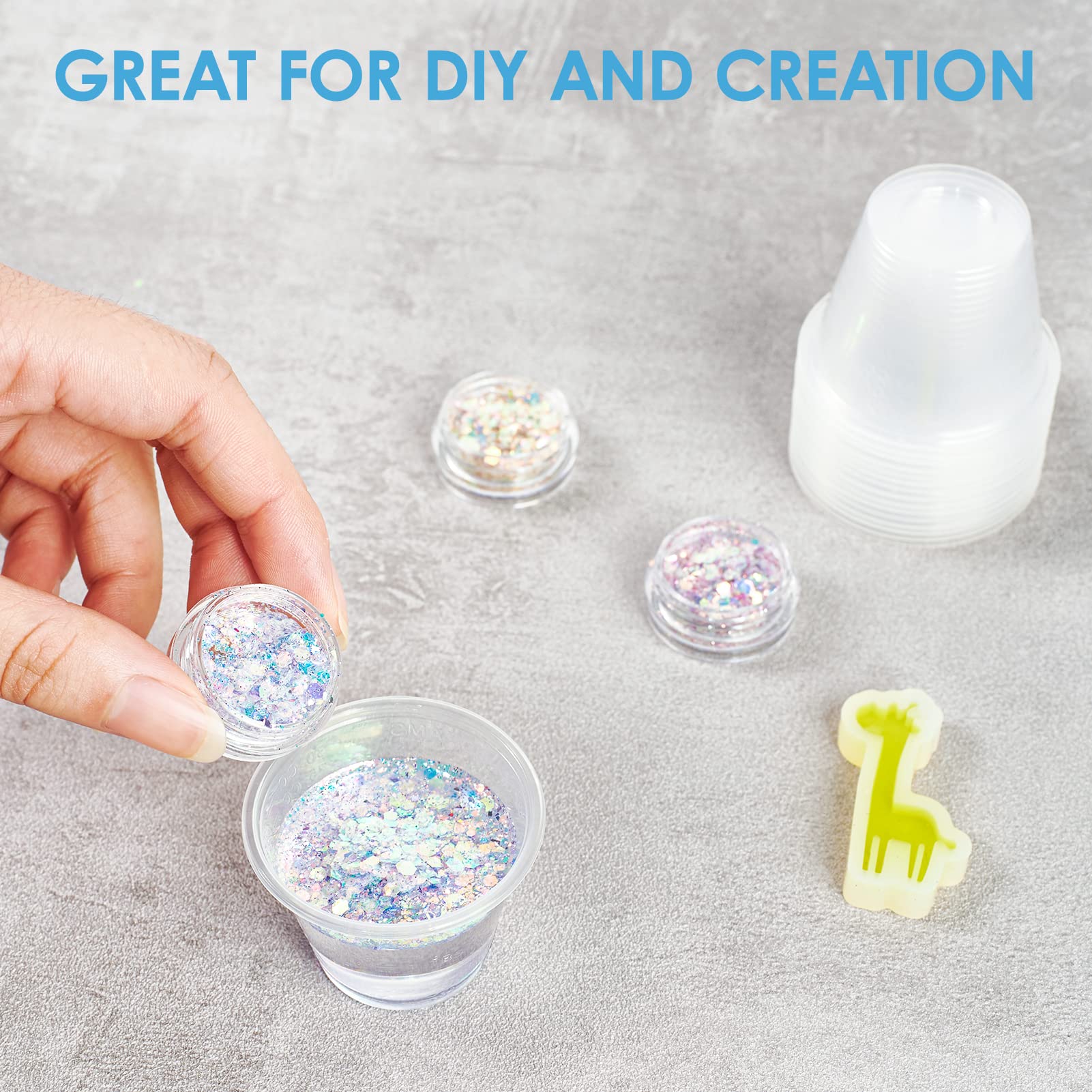 500 Pack 1oz Disposable Plastic Medicine Cups - Medical Measuring Cups for Liquid Medication, Epoxy Resin Mixing, DIY Crafts & Paint - Perfect for Hospitals, Pharmacies, Art Studios & Home Projects