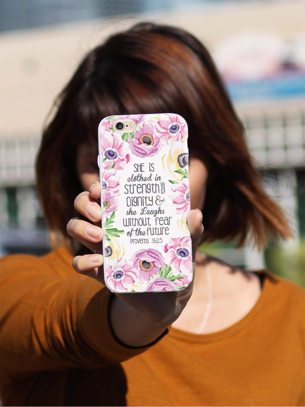 Inspired iPhone 11 Pro Max Case - 3D Textured Protective Cover with Proverbs 31:25 Bible Verse - Durable Shockproof Phone Case for Women & Men - Perfect for Daily Use, Work, and Travel