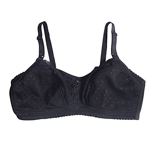 Bolayu Women's Full Coverage Lightly Padded Maternity Nursing Bra - Plus Size Breastfeeding Bra with Lace Design, Wireless Comfort for Pregnancy & Nursing - Perfect for Daily Wear, Workouts and Nighttime Feeding