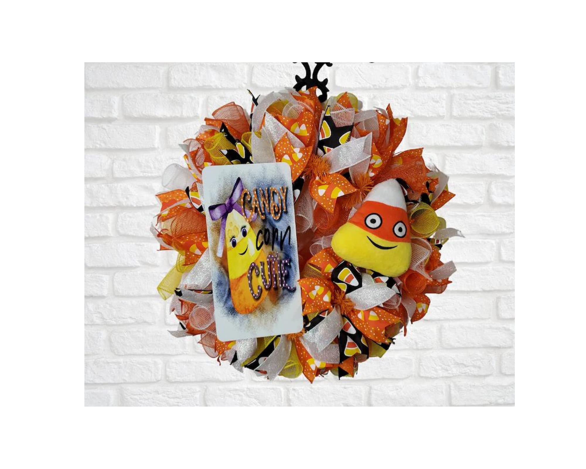 Halloween Wreath for Front Door - Large Fall Harvest Wreath Decor for Porch & Outdoor Welcome - Perfect for Autumn Decorations, Thanksgiving & Halloween Party Door Hanging