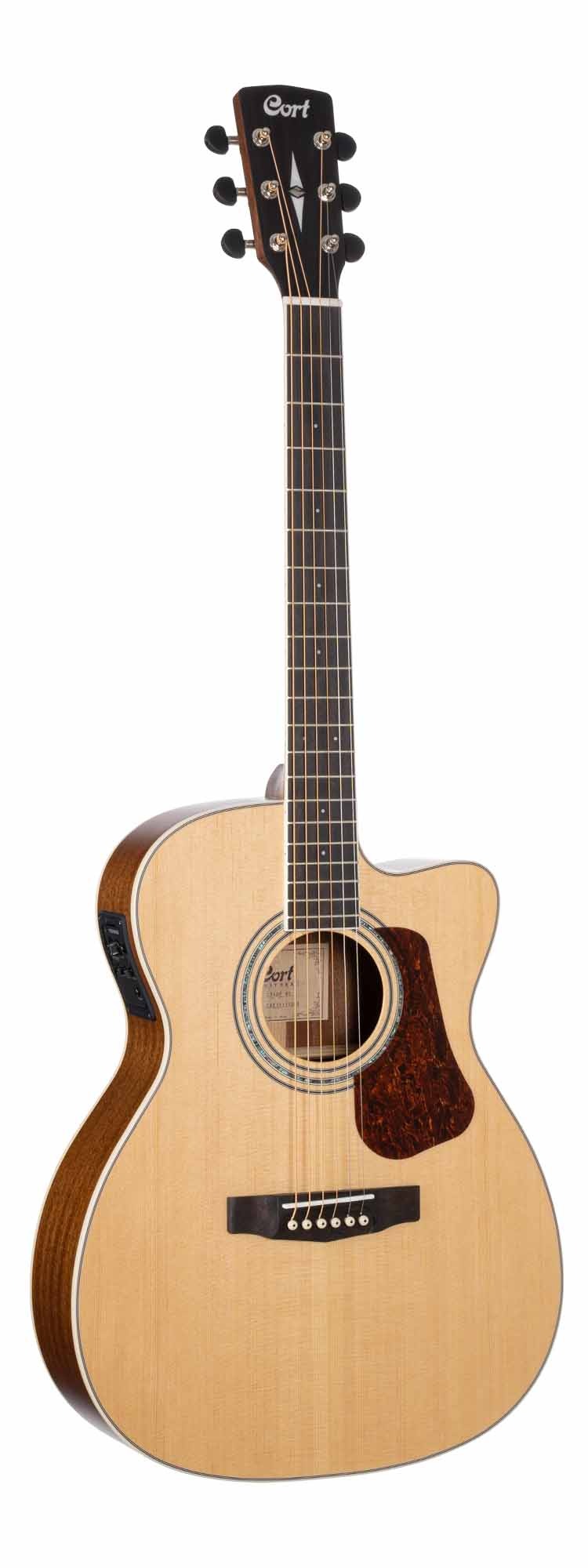 Cort L710F NS Cutaway Acoustic Guitar - Natural Satin Finish, Spruce Top, Mahogany Back & Sides - Perfect for Stage Performance, Studio Recording & Traveling Musicians
