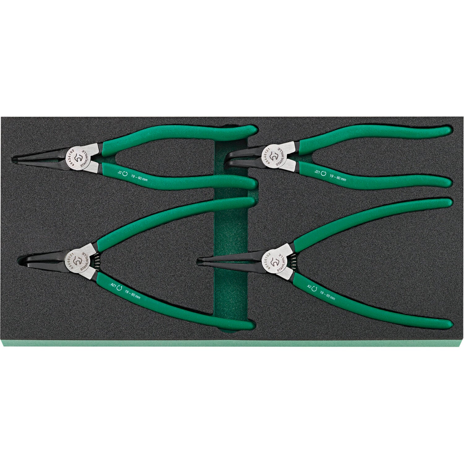 Stahlwille 96830273 Professional Circlip Pliers Set with TCS Inlay - Perfect for Automotive Repairs, Machinery Maintenance & DIY Projects