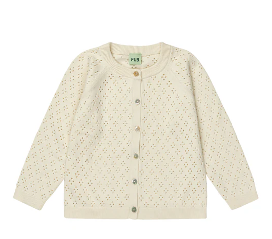FUB Baby Pointelle Cardigan for Infants (4M-18M) - Soft & Cozy Knit Sweater for Boys & Girls - Perfect for Outfits, Photos & Special Occasions