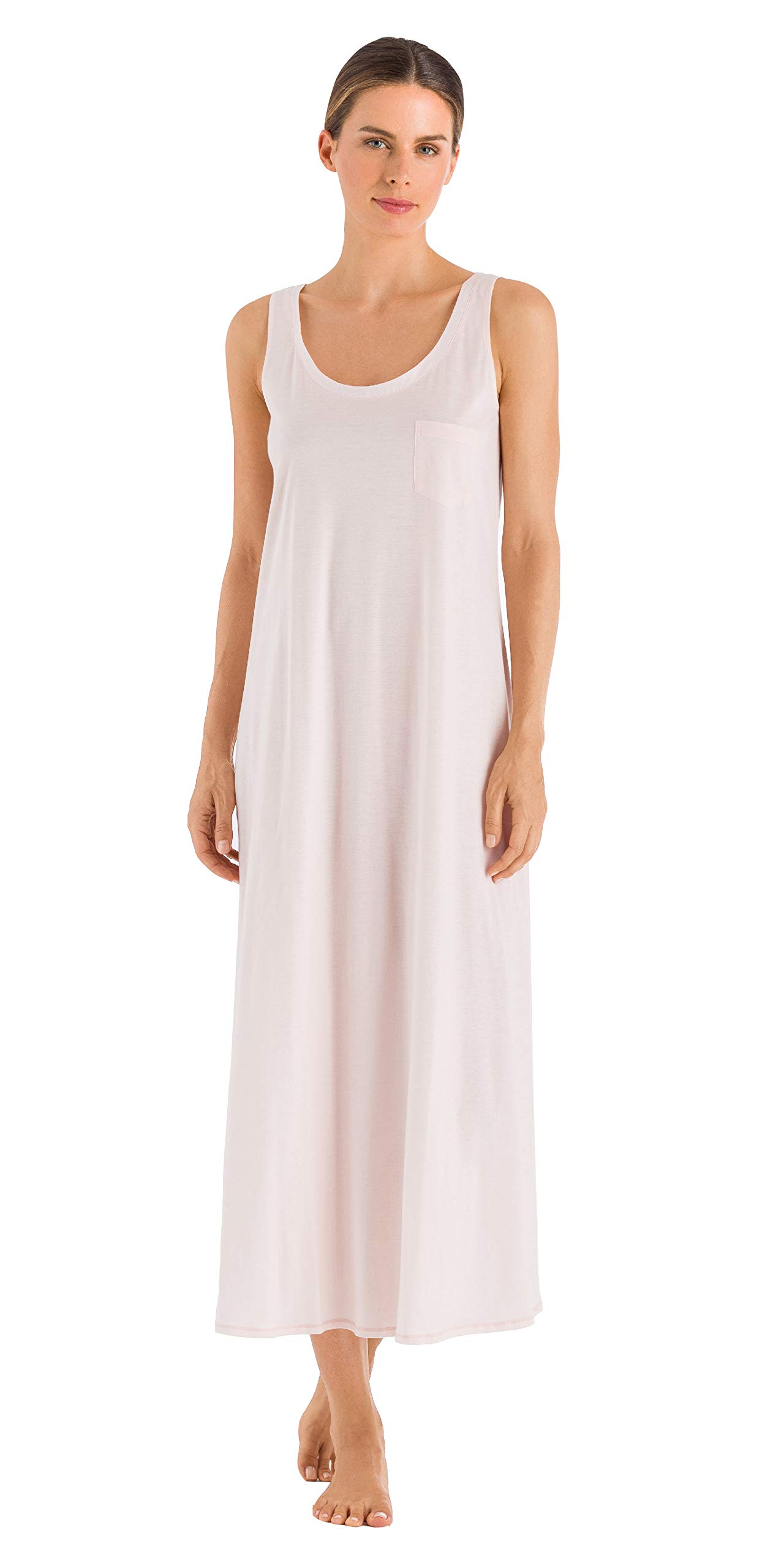 Hanro Women's Cotton Deluxe Long Tank Nightgown - Soft Sleepwear for Women, Comfortable Night Dress for Lounge & Bedtime