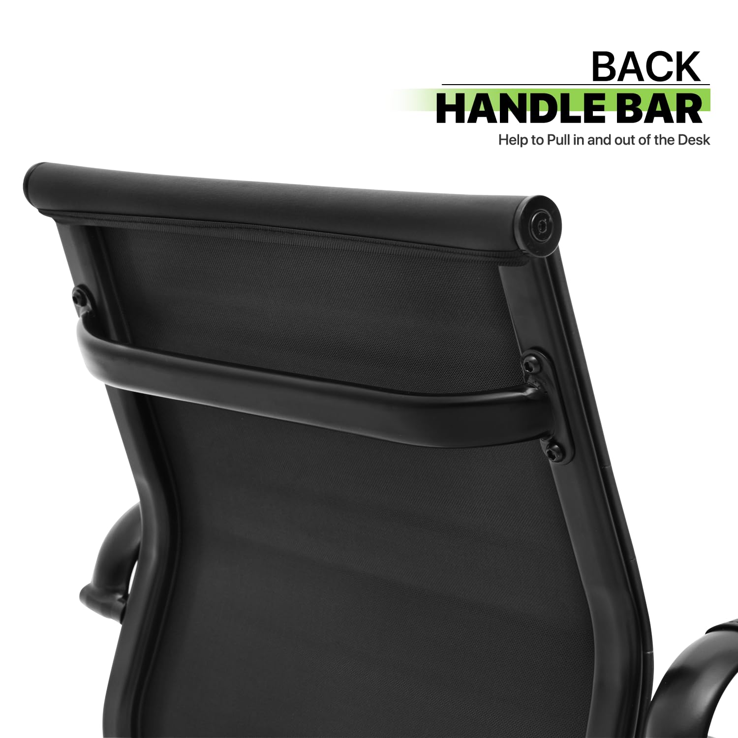 Magshion Office Reception Guest Chair - No Wheels, Mid Back PU Leather Waiting Room Chair with Metal Leg Sled Base & Arms for Conference Room, Hotel Lobby, Clinic Waiting Area - Black (2 Pack)