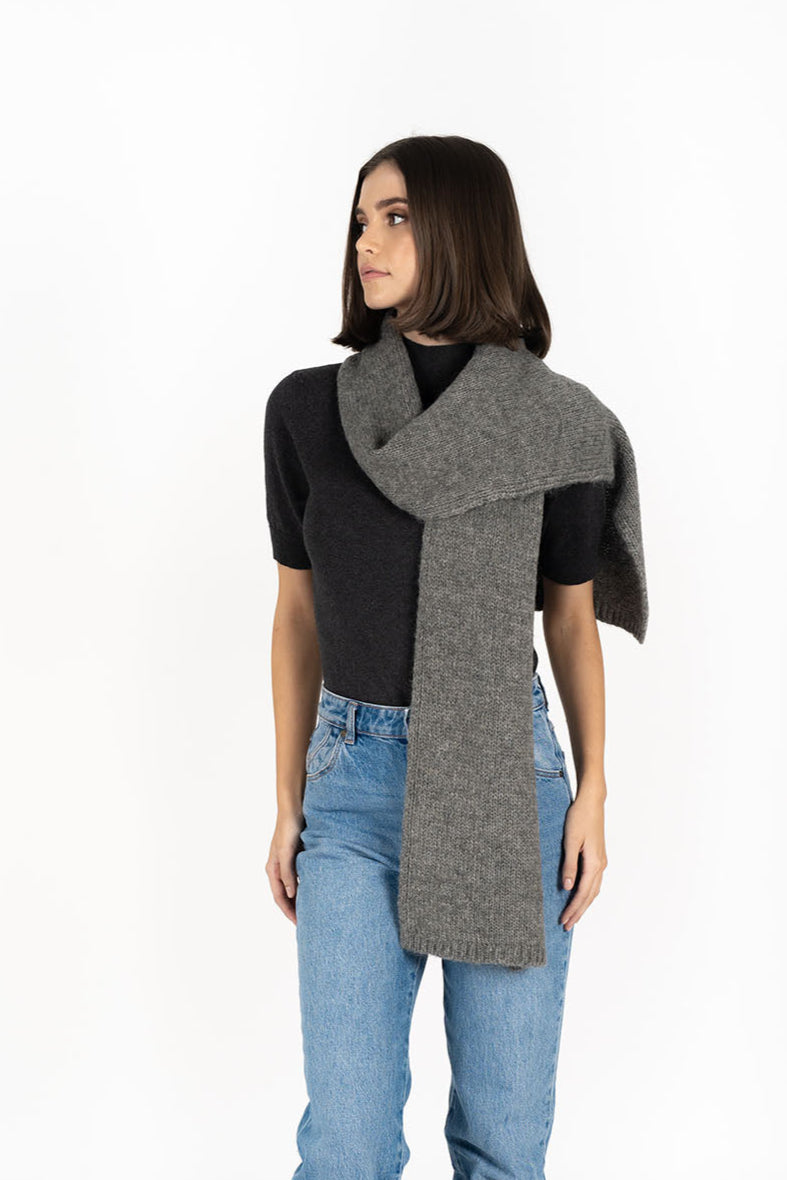 Premium Fortune Grey Wool Scarf for Men & Women - Soft Winter Cashmere Blend Wrap - Perfect for Cold Weather, Office & Outdoor Activities