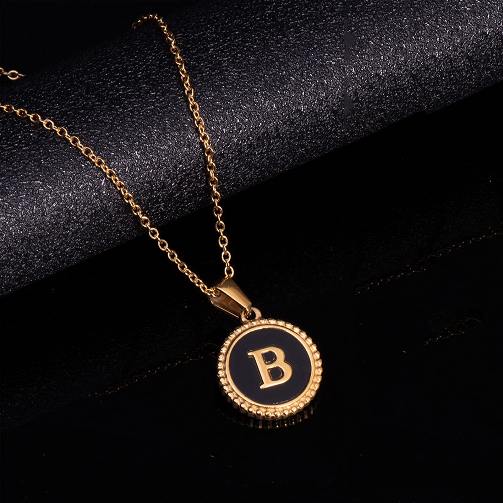 JAJAFOOK A-Z Letter Necklace for Women - Stainless Steel Pendant with Pearl Shell for Gifts | Birthday, Anniversary, Valentine's Day