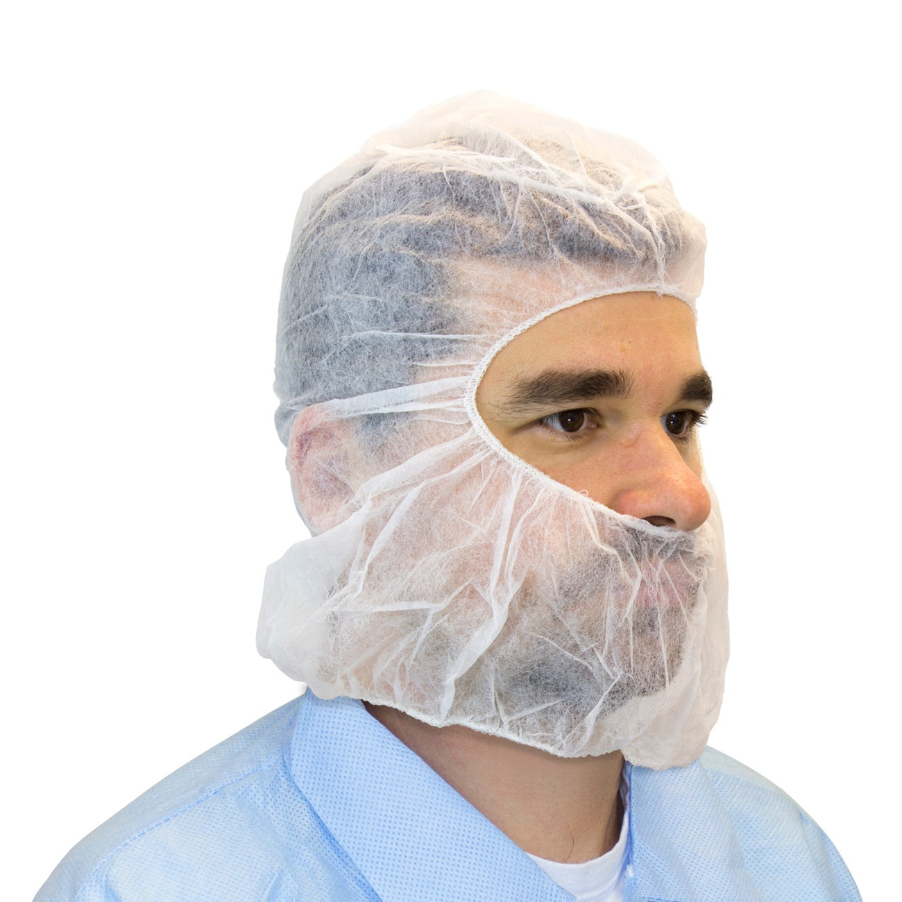 White Polypropylene Safety Hood (1000/cs) - Disposable Protective Cover for Food Service, Healthcare & Industrial Use