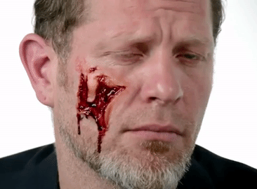 3D FX Transfers Small Gouge Wound - Realistic Fake Wound Special Effects Makeup for Halloween, Cosplay, and Movie Props - Perfect for Horror Costumes and SFX Artists