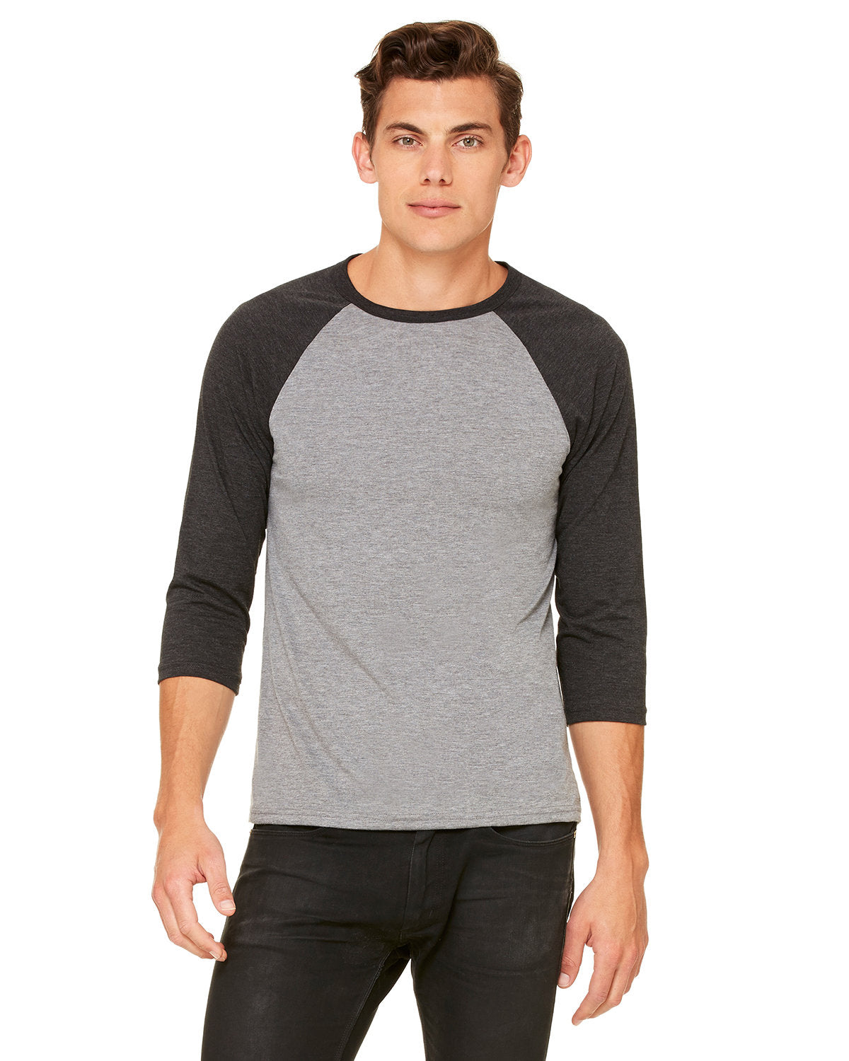 Bella + Canvas 3200 Unisex 3/4 Sleeve Baseball Tee - Soft Cotton Jersey Shirt for Men & Women - Perfect for Casual Wear, Sports & Team Uniforms