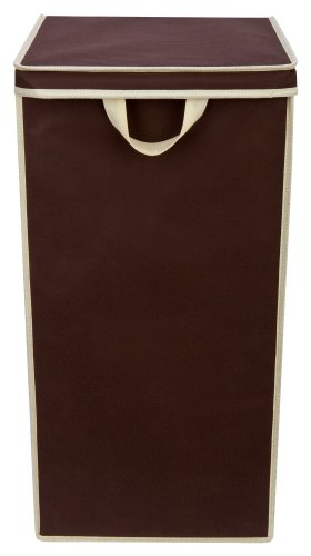 Delta Children Enterprise Tall Nursery Clothing Hamper - Chocolate Brown Baby Laundry Basket for Diapers, Toys & Clothes | Perfect for Nursery, Daycare & Kids' Room Organization