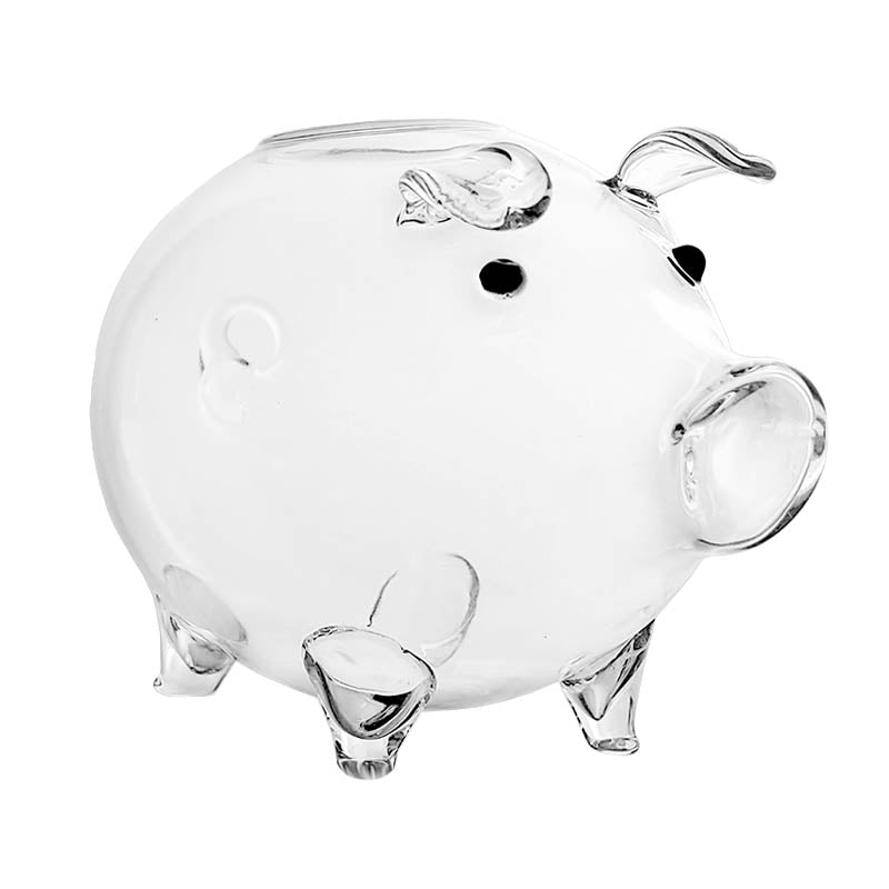 BarConic® 13oz Glass Piggy Bank - Clear Glass Money Jar for Savings, Perfect for Kids & Adults - Ideal for Home, Office, or Gift Giving