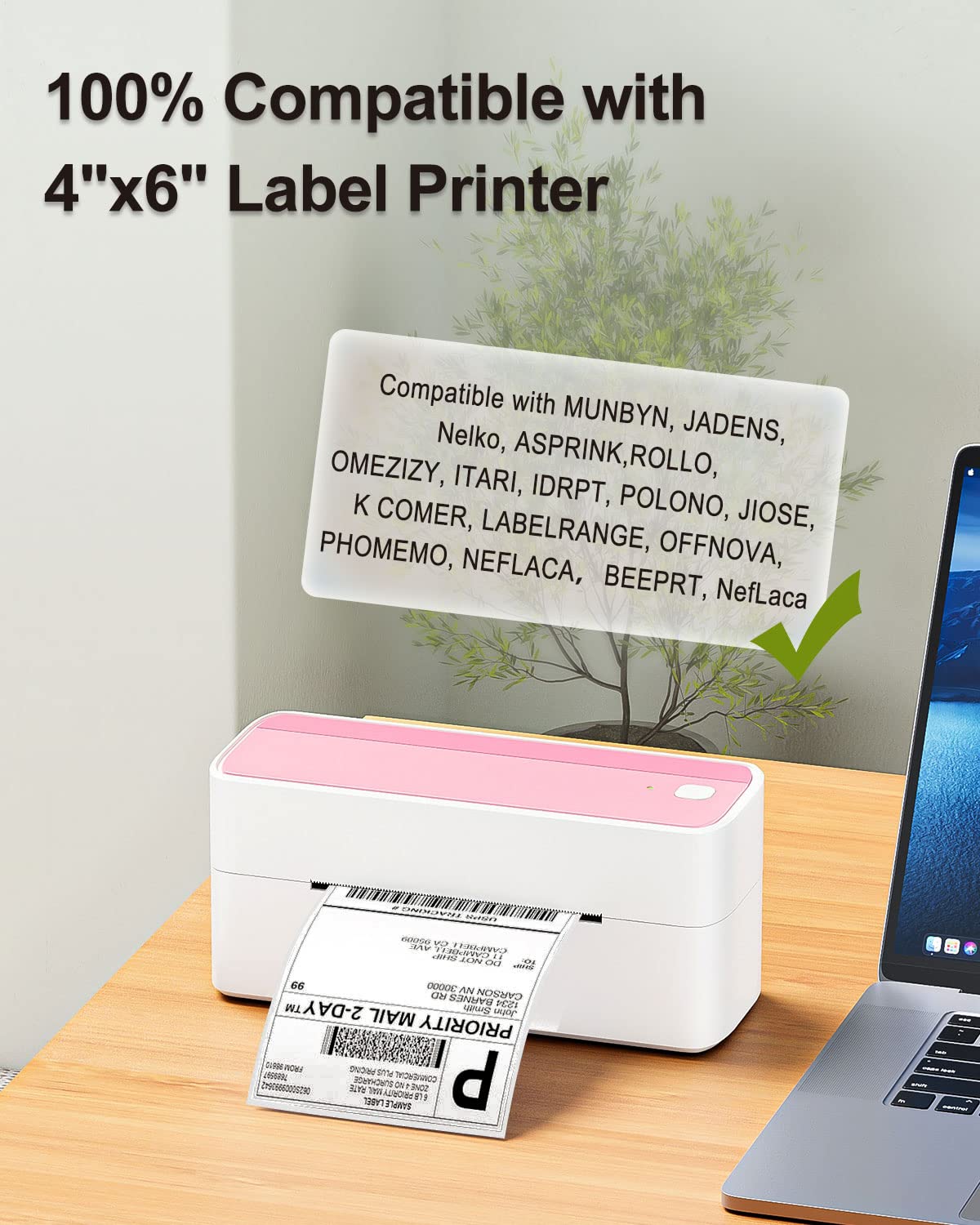 Phomemo 4x6 Thermal Label Printer Paper - 500 PCS White 4
