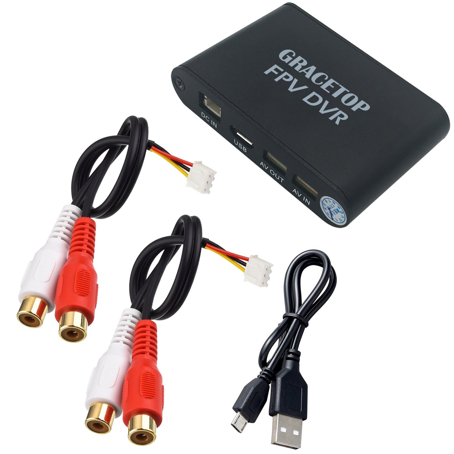 Mini DVR Recorder for FPV - HD 1280x720 AVI Game Capture Device, VHS/VCR to TF Card Converter - Perfect for Drone FPV, Gaming, and Vintage Video Conversion