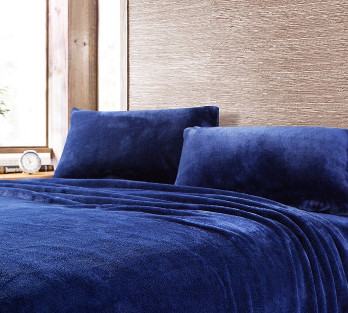Byourbed Ultra Soft King Size Sheet Set - 100% Breathable Cotton, Deep Pocket, Wrinkle Resistant (Navy Blue) for Luxurious Sleep & Hotel-Style Bedroom Decor