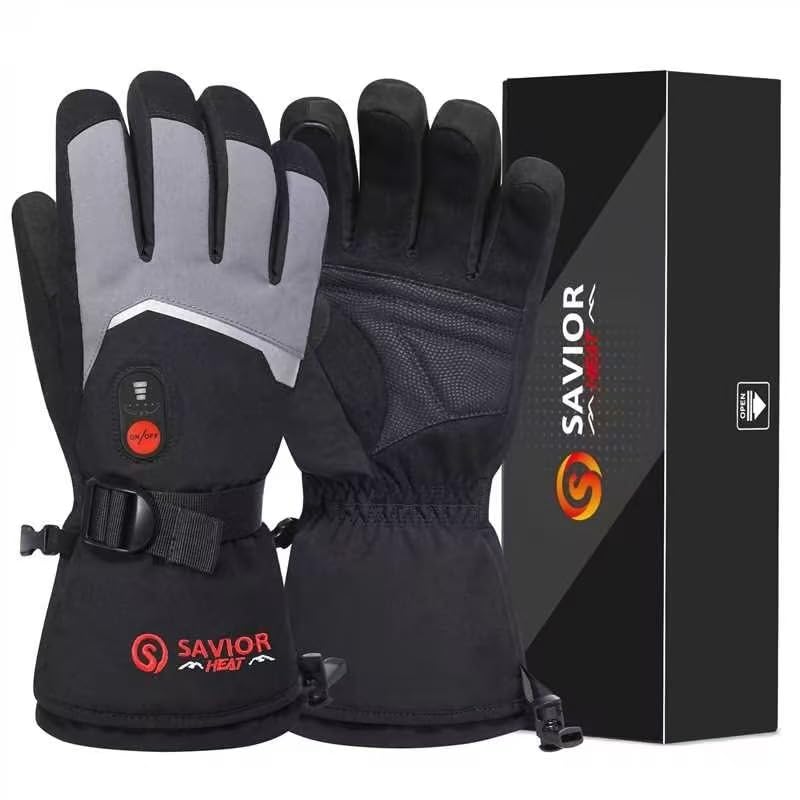 SAVIOR HEAT Electric Heated Gloves for Men & Women - Rechargeable Battery Powered Winter Gloves for Skiing, Motorcycling & Outdoor Work - Stay Warm in Cold Weather