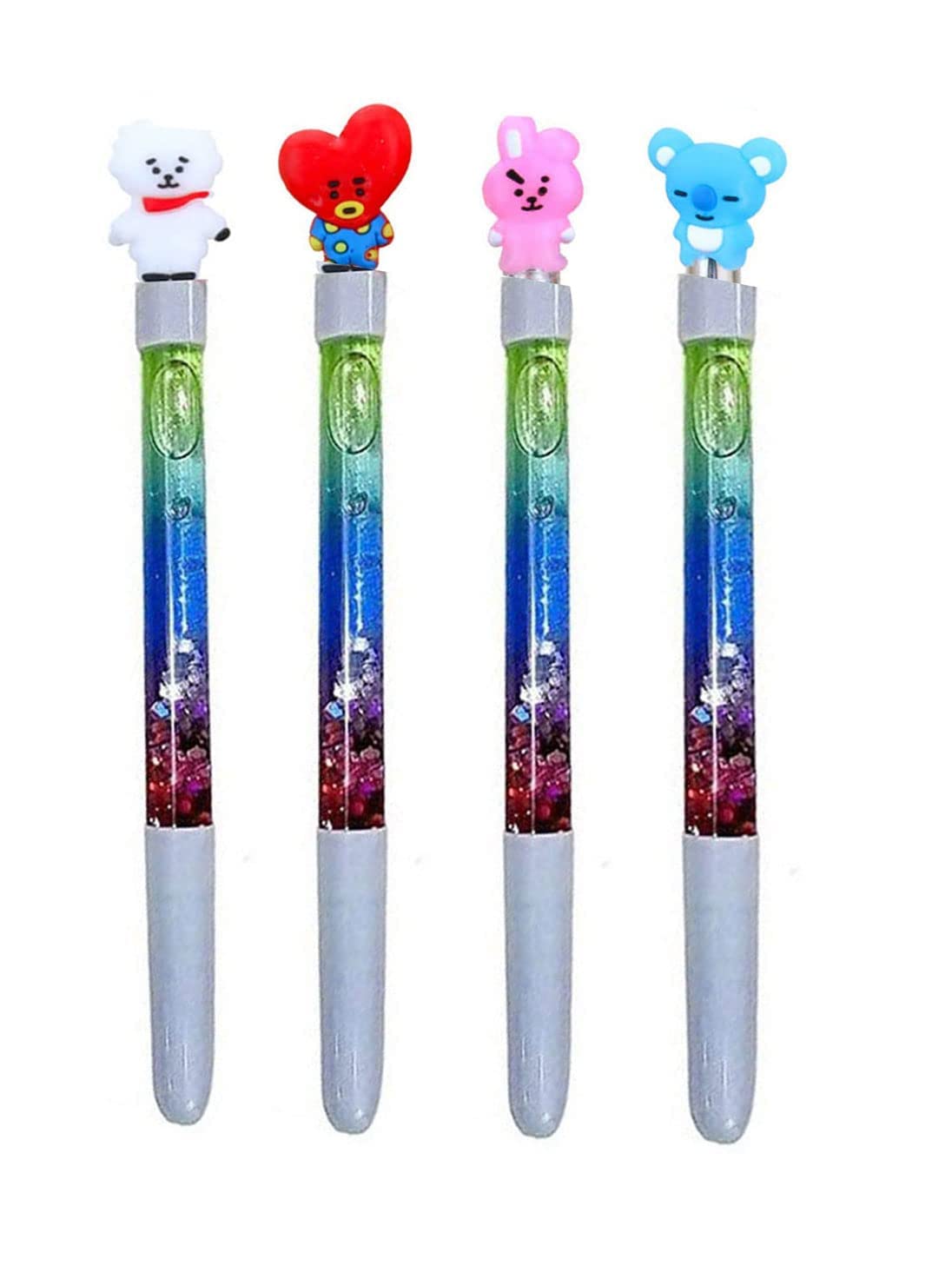BTS Army Stationery Set for Kids - 7pcs BT-21 A6 Notebook Diary, Fur Pencil Case, Pen, Pencils & Eraser - Perfect for School, Study & K-Pop Fans (Blue)