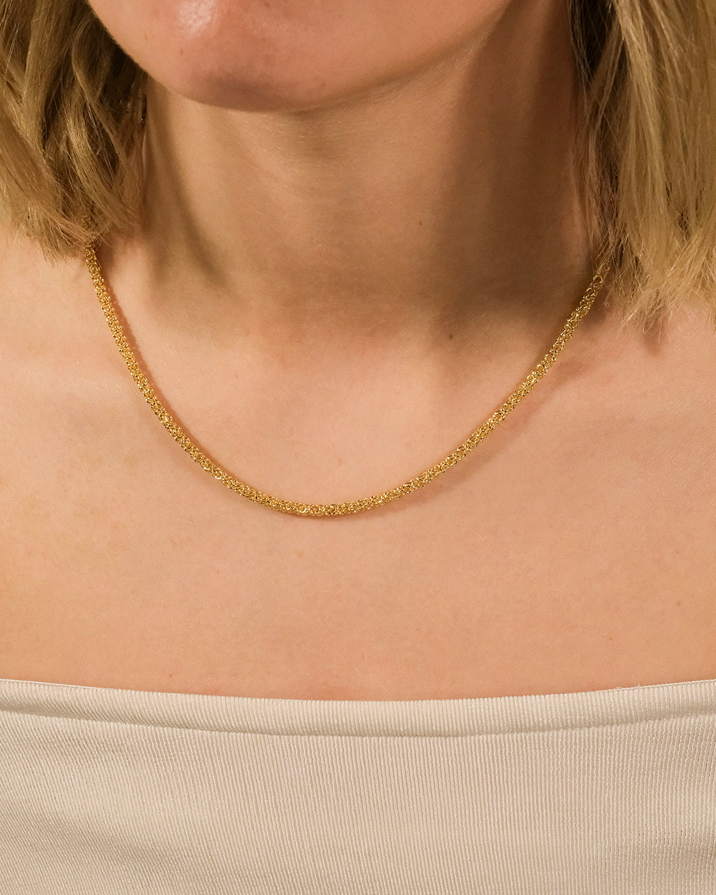 Harlow Chain Necklace for Women - 18K Gold Plated Stainless Steel Layering Necklace - Elegant Dainty Jewelry Gift for Her - Perfect for Everyday Wear, Date Night & Special Occasions