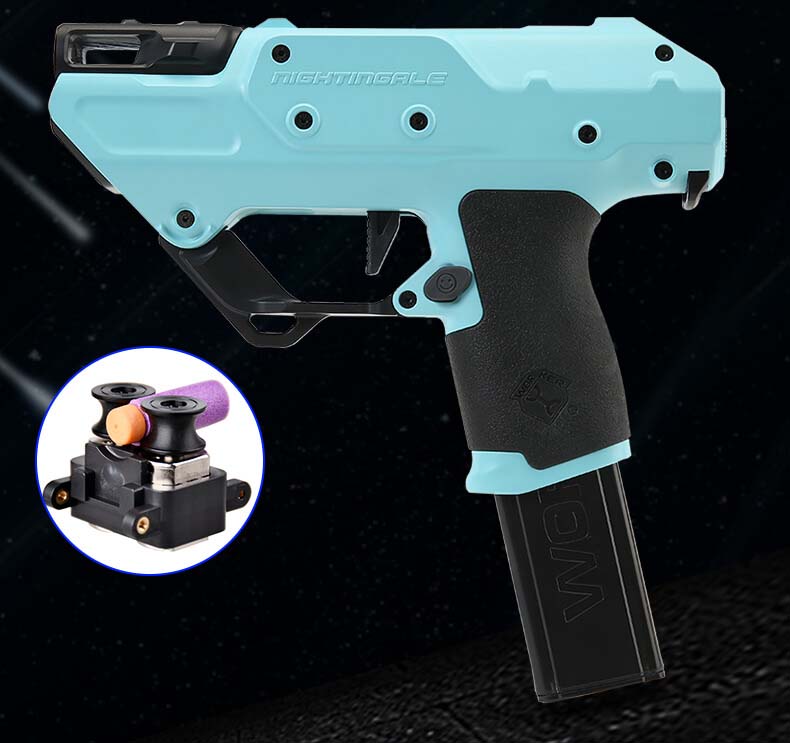 Nerf-Compatible Worker Nightingale Flywheel Foam Dart Blaster Toy Gun - High Performance for Outdoor Play, Target Practice & Nerf Battles