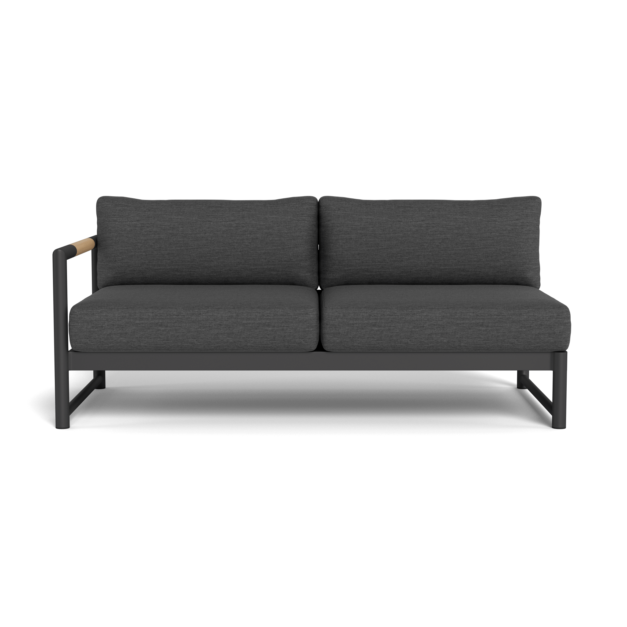 Breeze XL Aluminum 2-Seat Patio Sofa with Left Armrest - Perfect for Outdoor Lounging, Poolside Relaxation, and Garden Decor