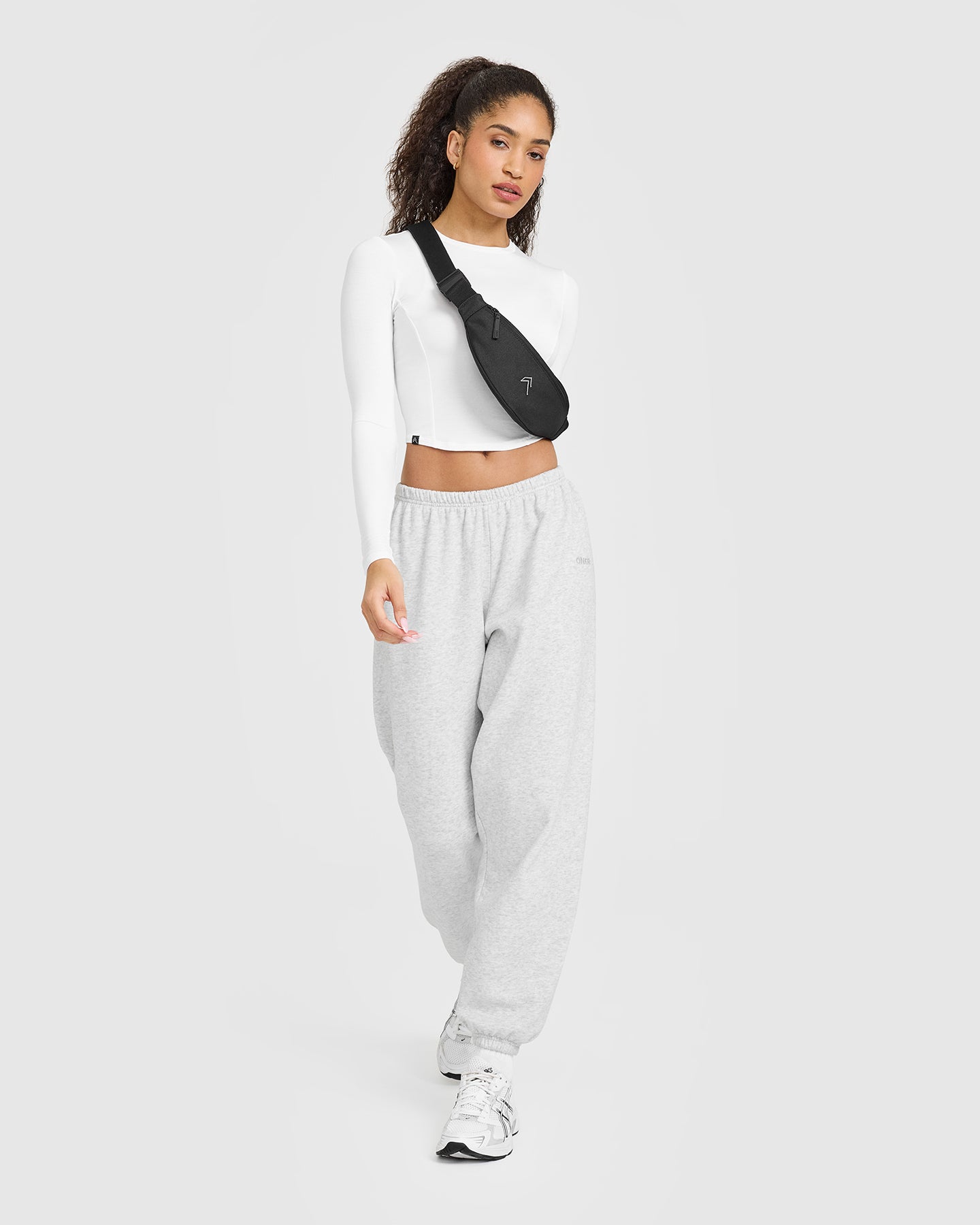 Mellow™ Soft Mid Long Sleeve Women's Tops - Comfortable Stretchy Casual Shirt in White | Perfect for Everyday Wear, Office & Weekend Outfits
