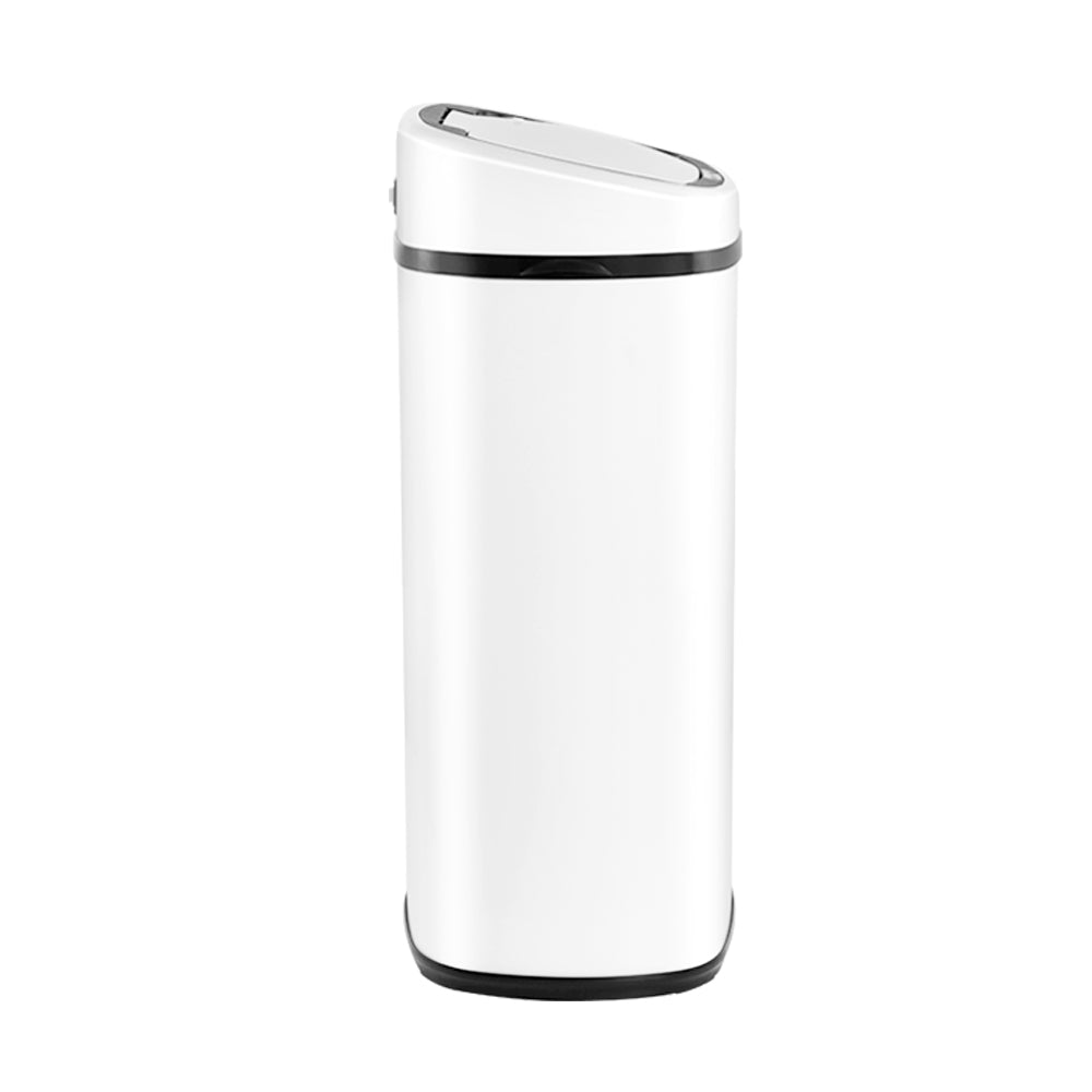 Devanti 58L Sensor Trash Can - Automatic Motion Sensor Waste Bin, Touchless Kitchen Garbage Can with Lid, White (Perfect for Kitchen, Bathroom, Office, and Home Use)
