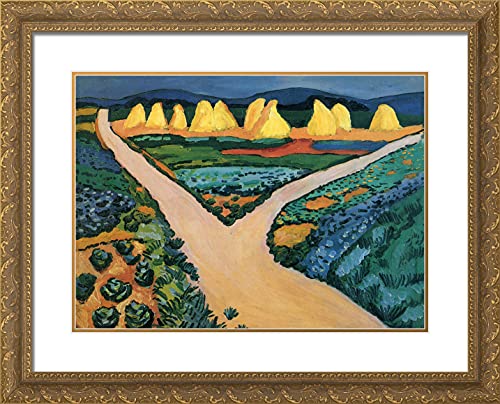 Gold Ornate Wood Frame with Double Matting