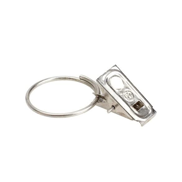 20pcs Stainless Steel Curtain Buckle Clips - Heavy Duty Drapery Rings for Shower Curtain Rods & Window Treatments - Perfect for Bathroom, Bedroom, and Home Decor (Pack of 20)