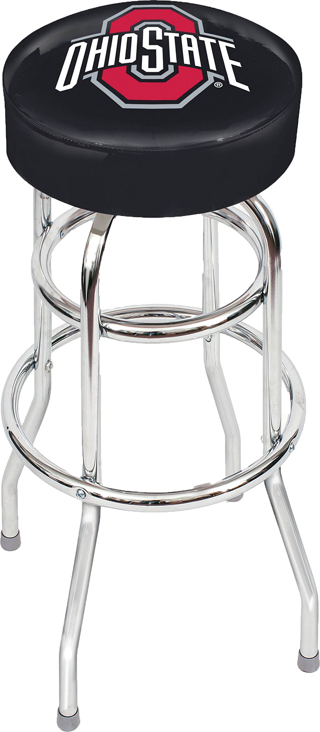NCAA Officially Licensed Swivel Bar Stool - Adjustable Height Pub Chair with Back Support - Perfect for Game Room, Man Cave & Sports Bar Decor
